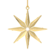 A brass colored Christmas star ornament designed by Melania Trump is shown.